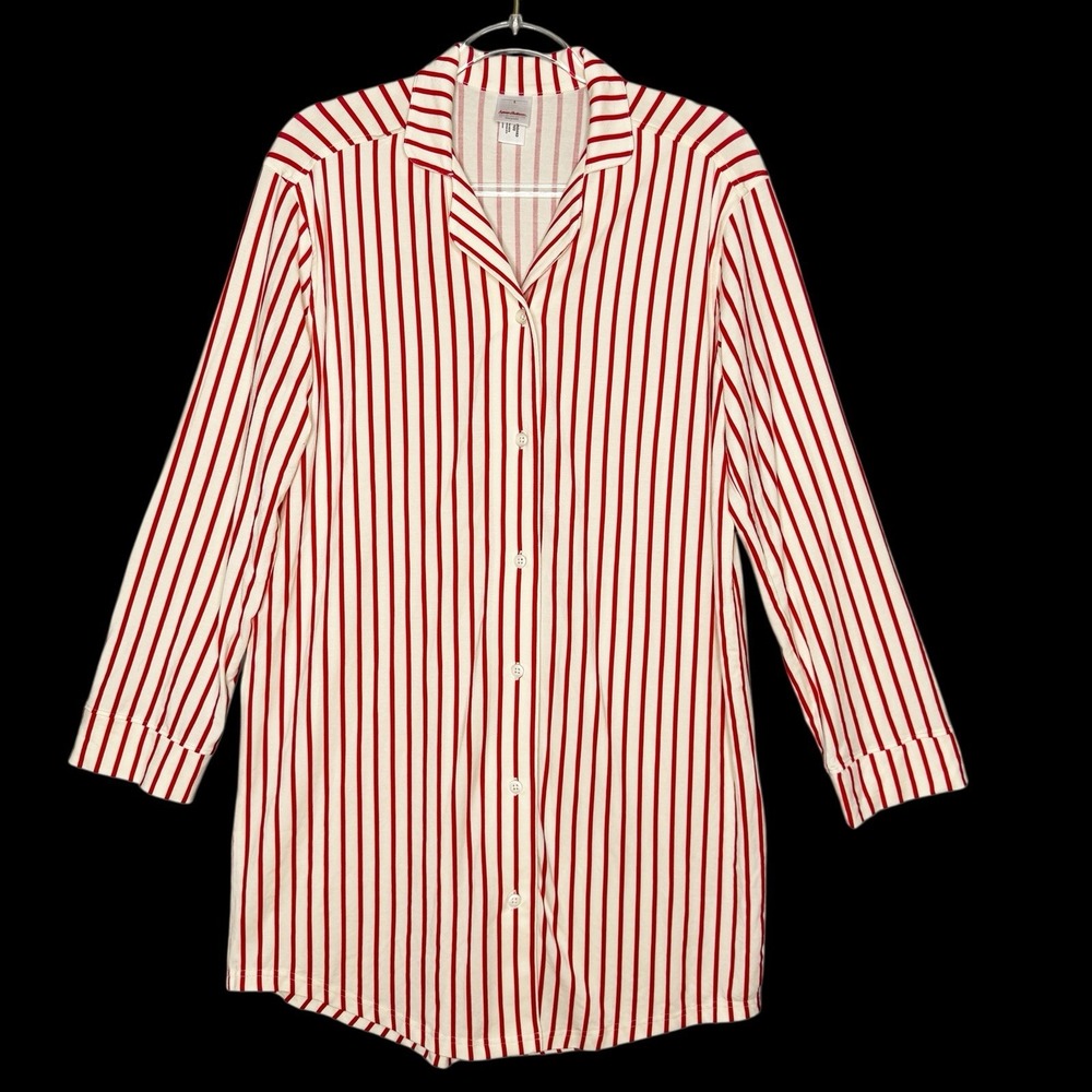 Striped Pajama Shirtdress/Nightgown